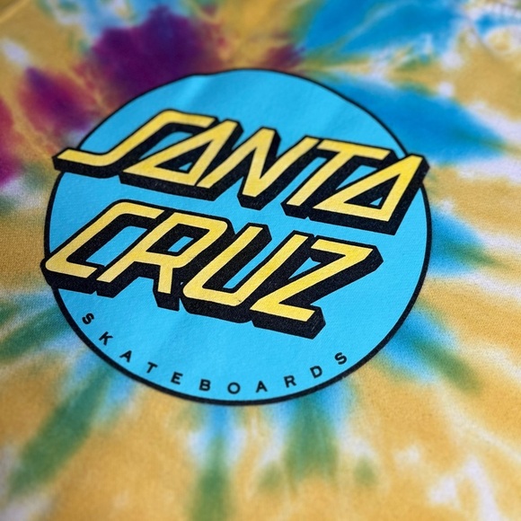 Santa Cruz Skateboards Tie-Dye Tee - Blue and Yellow - Picture 3 of 9